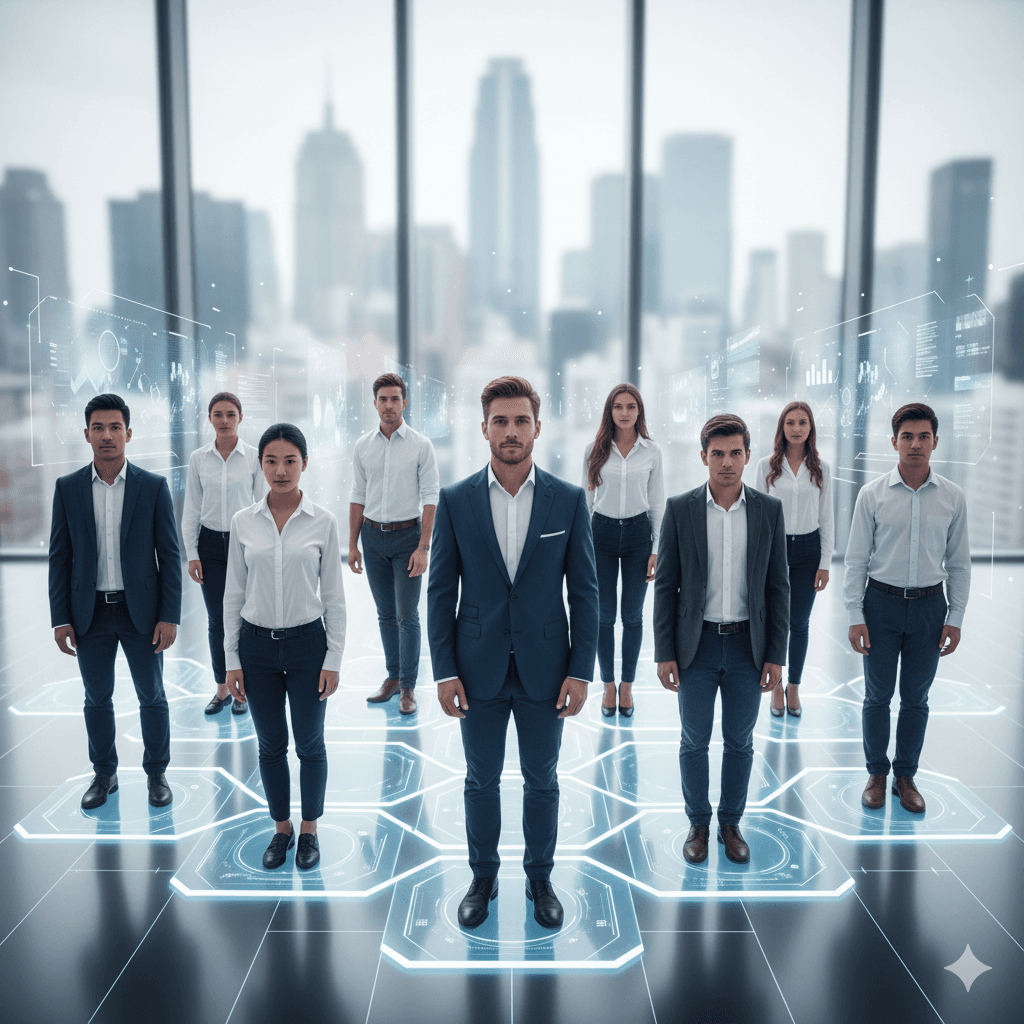 Diverse team in office